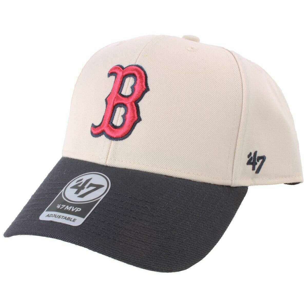 47 Brand MLB Boston Red Sox Two Tone MVP Cap - Natural Cream/Navy