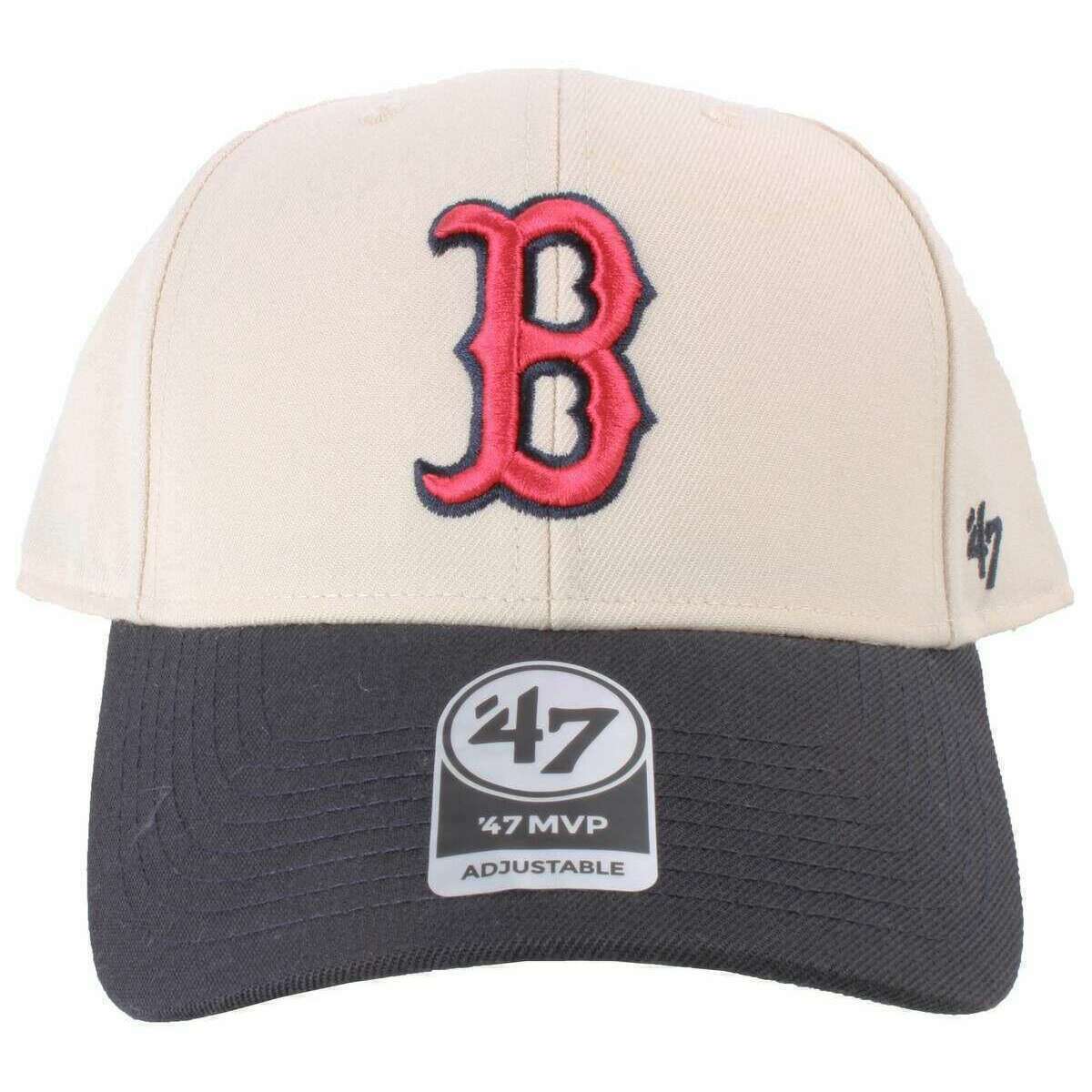 47 Brand MLB Boston Red Sox Two Tone MVP Cap - Natural Cream/Navy - Image 2