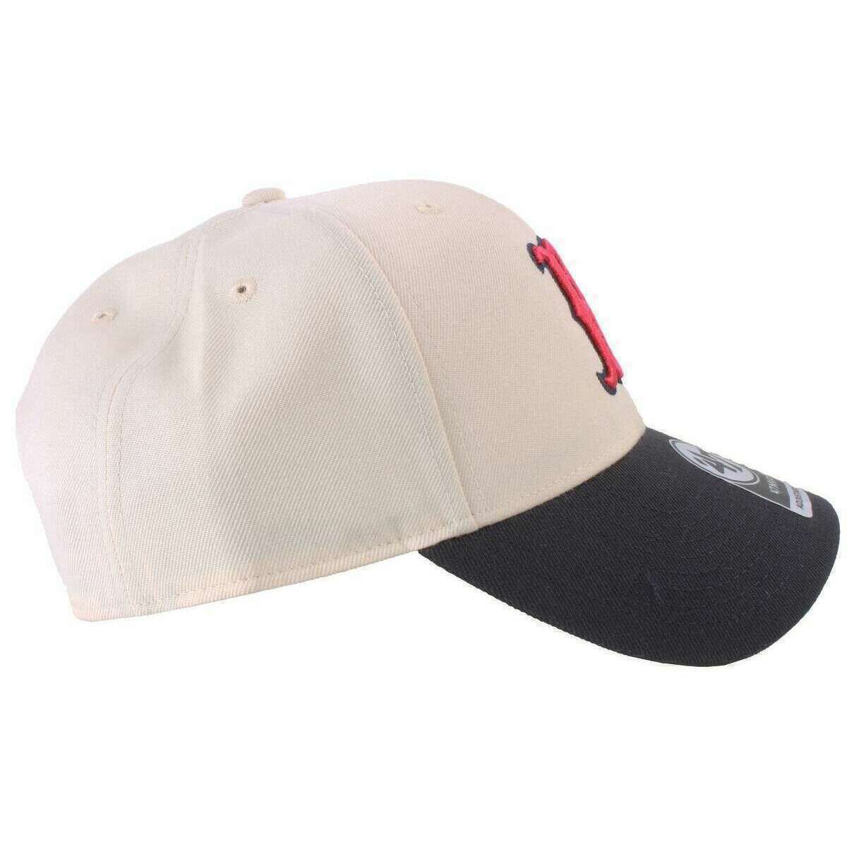 47 Brand MLB Boston Red Sox Two Tone MVP Cap - Natural Cream/Navy - Image 3