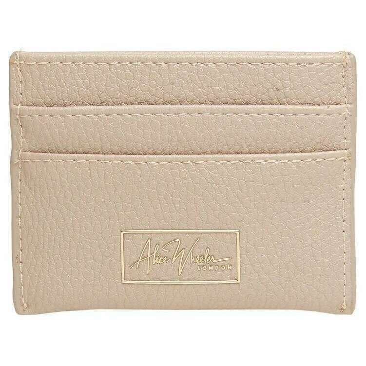 Alice Wheeler London Bow Card Holder - Stone Beige - Image 2