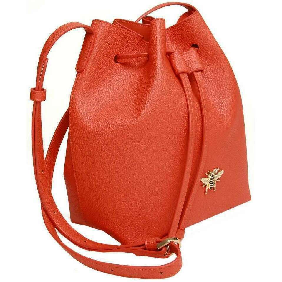 Alice Wheeler London Bucket Crossbody Bag - Orange - Image 2