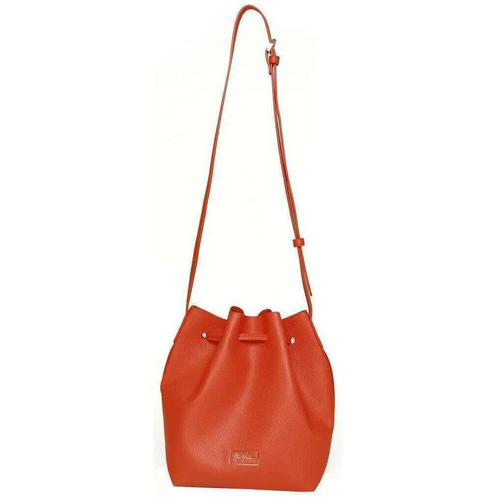 Alice Wheeler London Bucket Crossbody Bag - Orange - Image 3