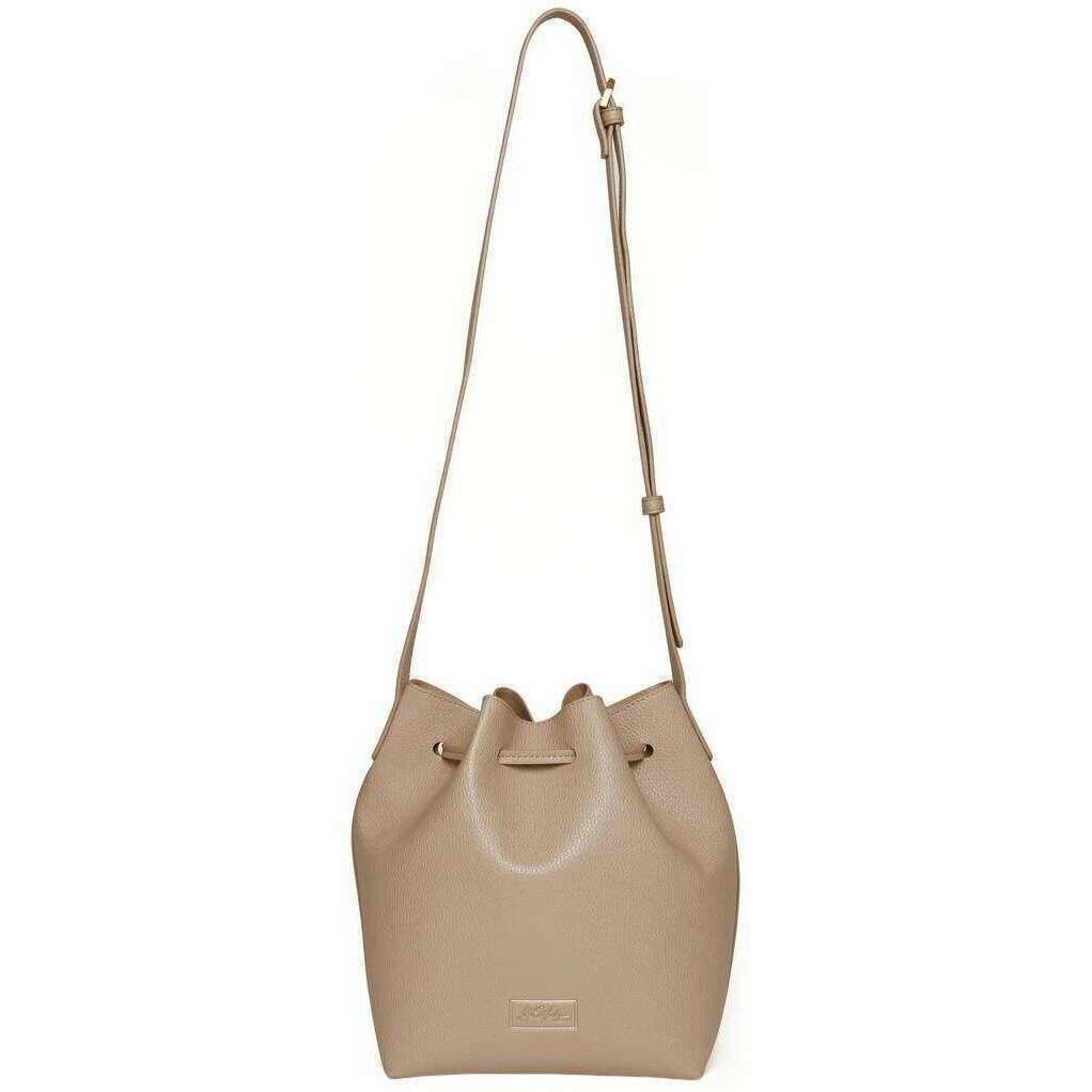 Alice Wheeler London Bucket Crossbody Bag - Stone Beige - Image 3