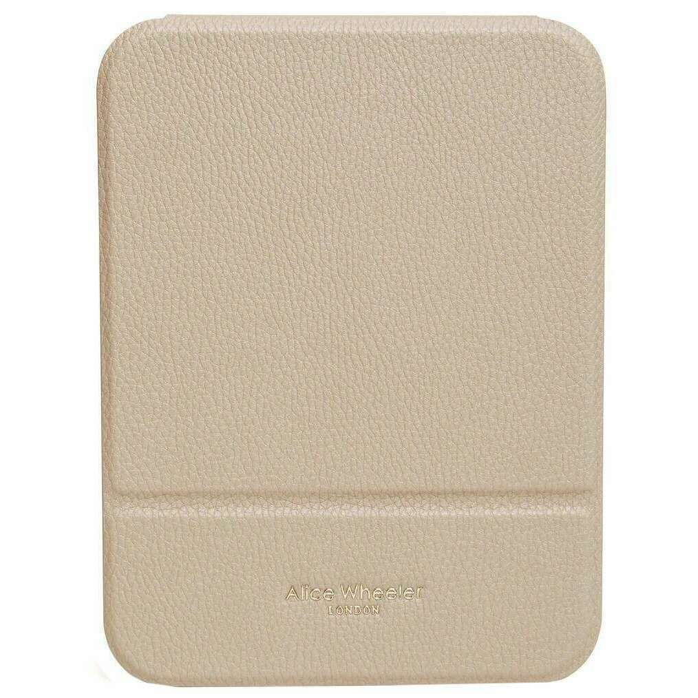 Alice Wheeler London Folding Travel Mirror - Stone Beige