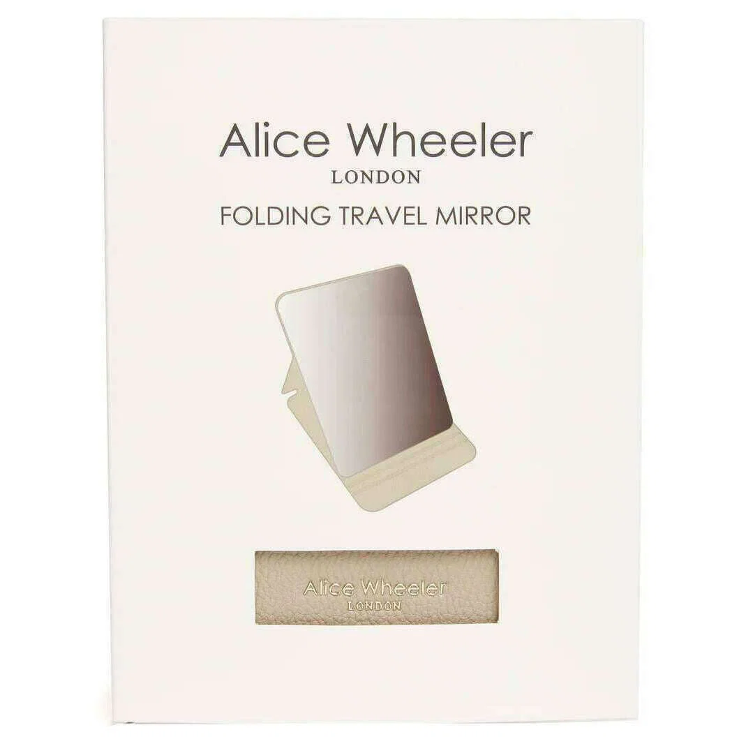 Alice Wheeler London Folding Travel Mirror - Stone Beige - Image 4