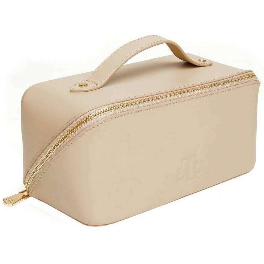 Alice Wheeler London LTC Leather Train Case - Stone Beige - Image 3