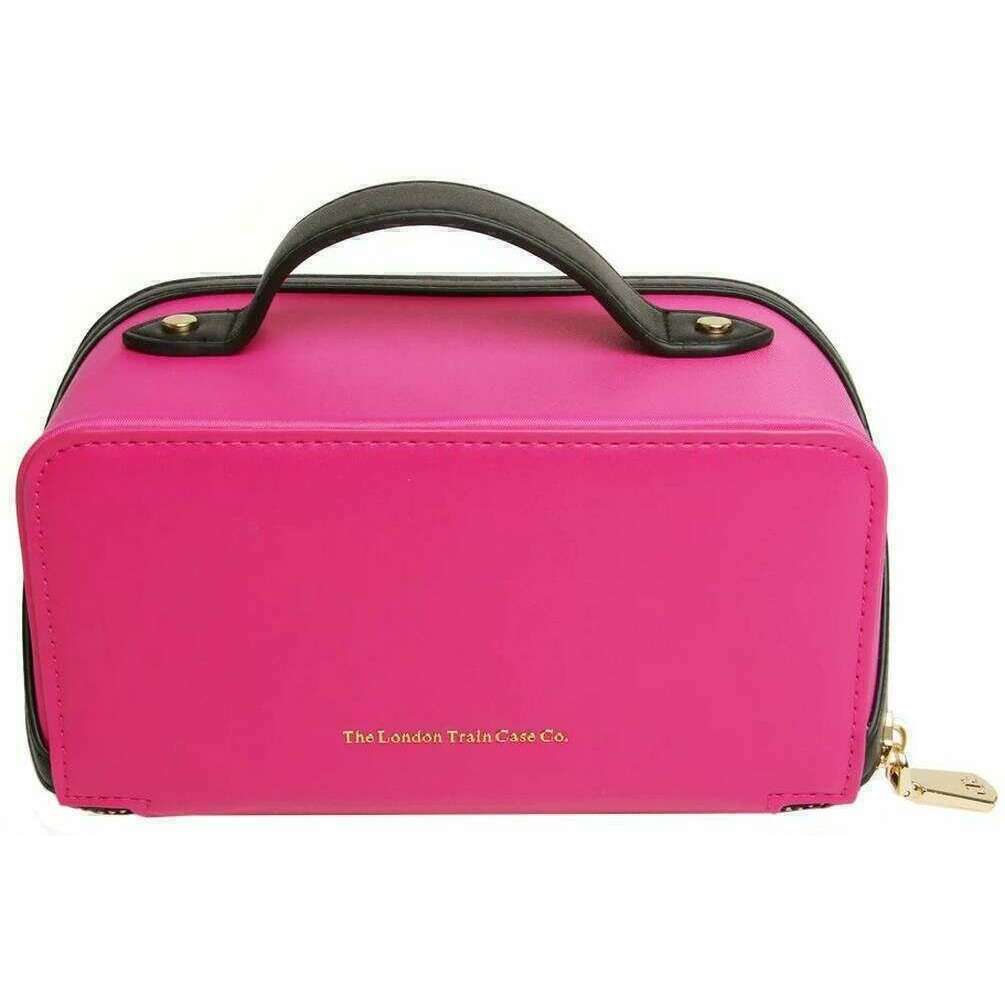 Alice Wheeler London LTC Two-Tone Mini Train Case - Pink/Black - Image 2