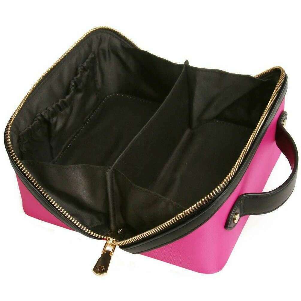 Alice Wheeler London LTC Two-Tone Mini Train Case - Pink/Black - Image 4