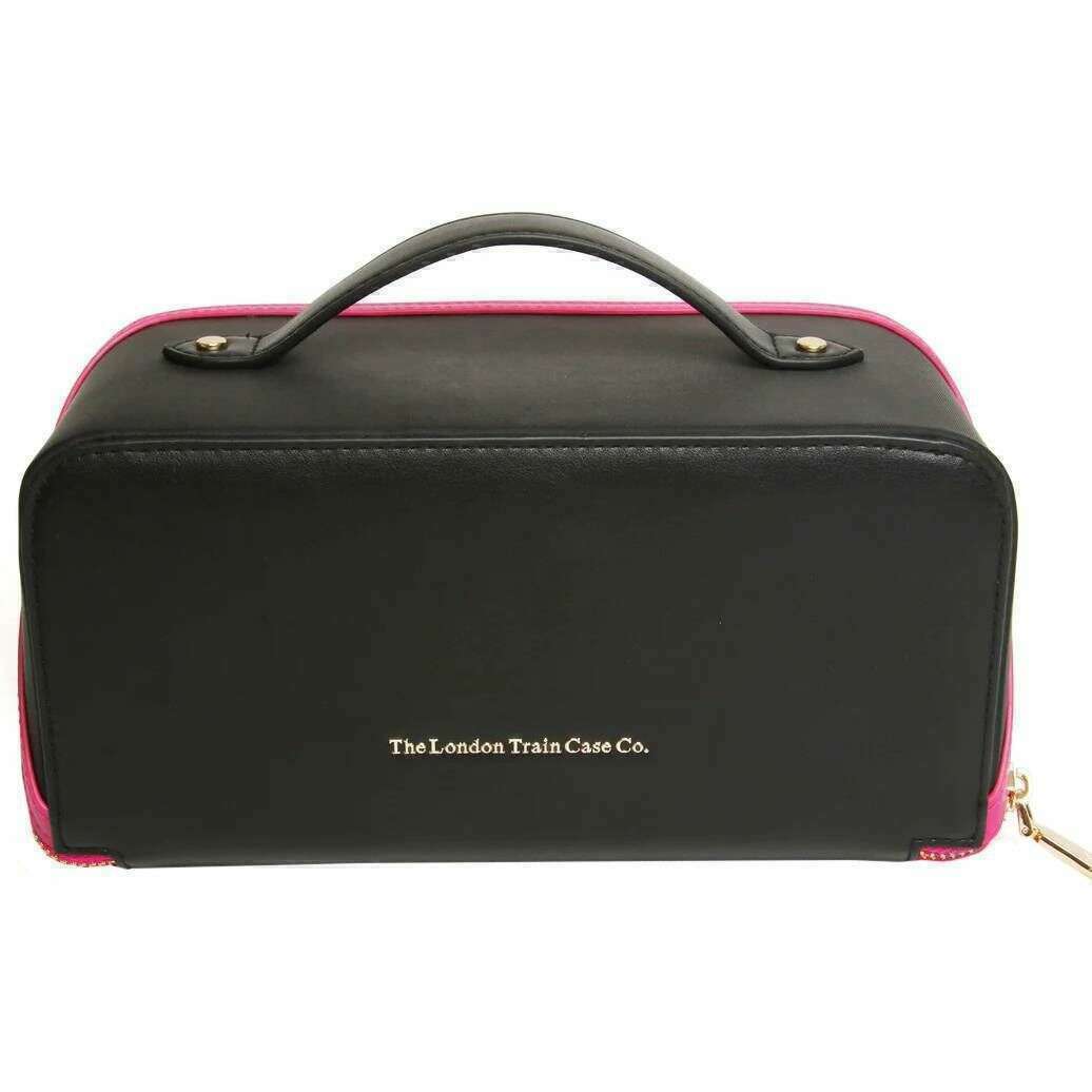 Alice Wheeler London LTC Two-Tone Train Case - Black/Pink - Image 2