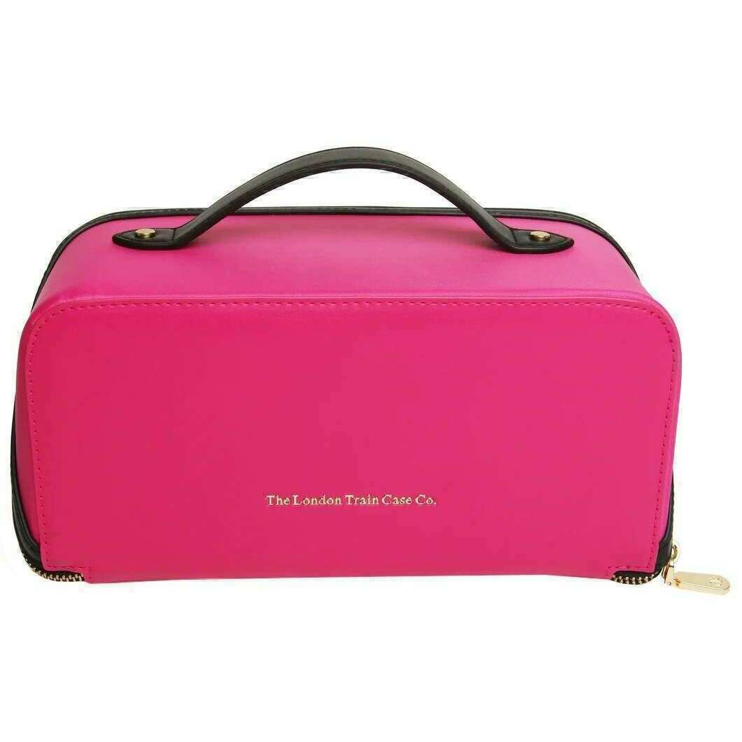Alice Wheeler London LTC Two-Tone Train Case - Pink/Black - Image 2