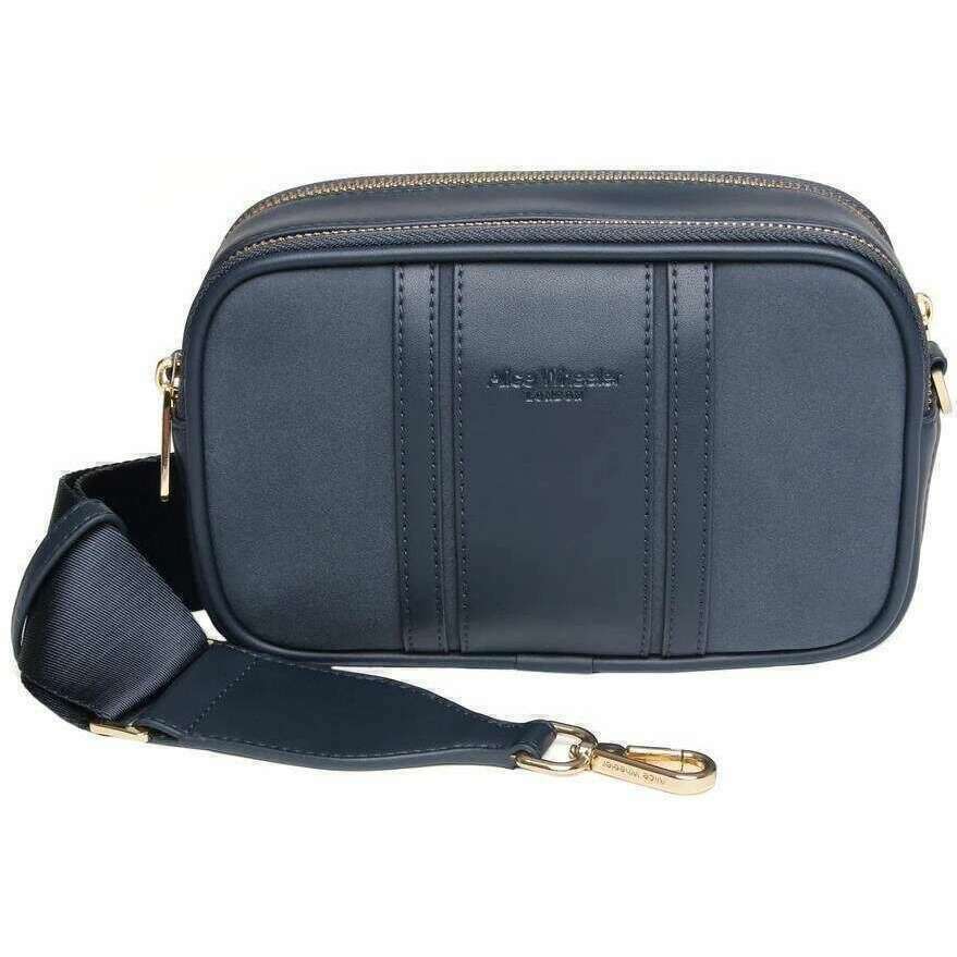 Alice Wheeler London Madrid Camera Crossbody Bag - Navy