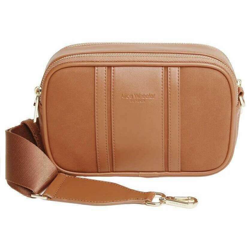 Alice Wheeler London Madrid Camera Crossbody Bag - Tan