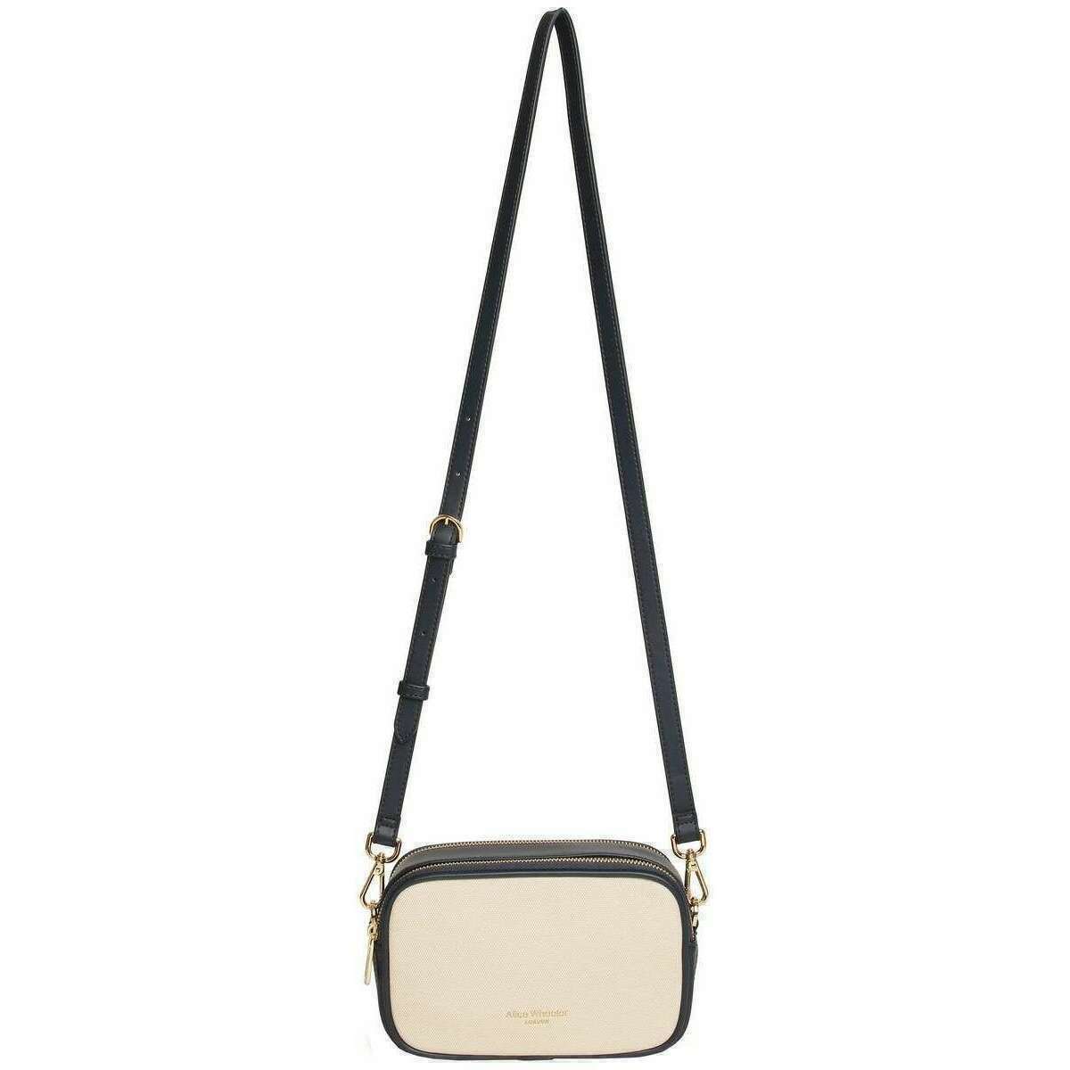 Alice Wheeler London Madrid Stripe Camera Crossbody Bag - Navy - Image 3
