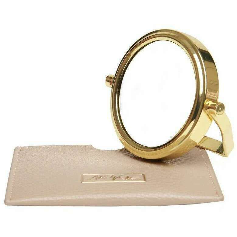 Alice Wheeler London Mirror and Pouch - Stone Beige - Image 4