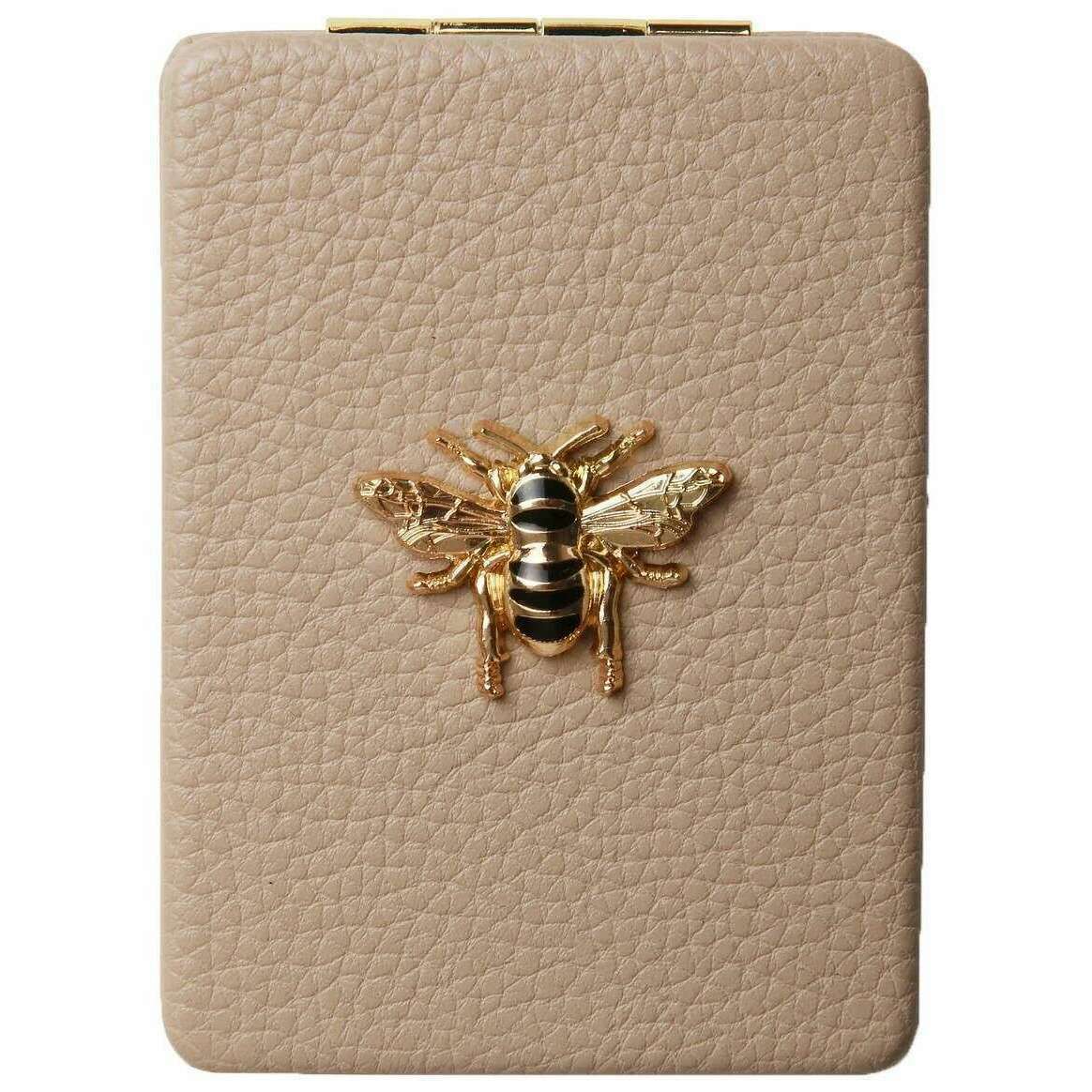 Alice Wheeler London Oblong Compact Mirror - Stone Beige