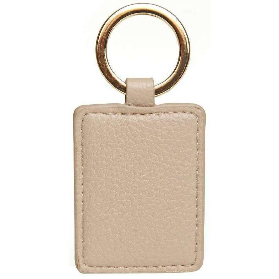 Alice Wheeler London Rectangle Key Ring - Stone Beige - Image 2