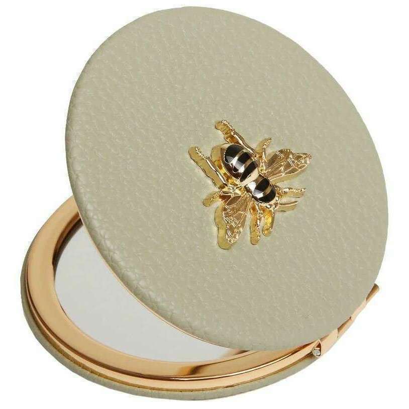 Alice Wheeler London Round Compact Mirror - Pistachio Green - Image 2