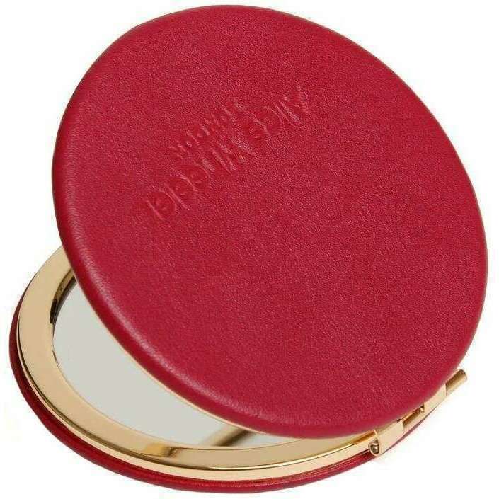 Alice Wheeler London Round Mirror Compact - Fig Red - Image 3