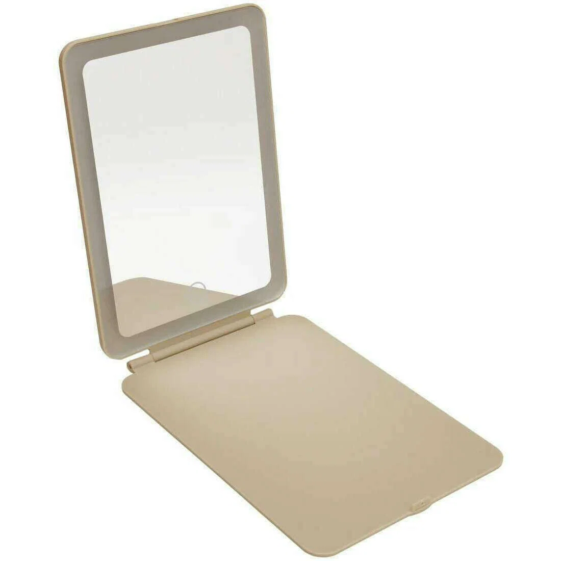Alice Wheeler London Soft Touch Portable LED Mirror - Stone Beige - Image 3
