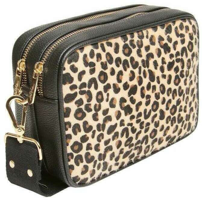 Alice Wheeler London Soho Camera Crossbody Bag - Leopard/Black - Image 2
