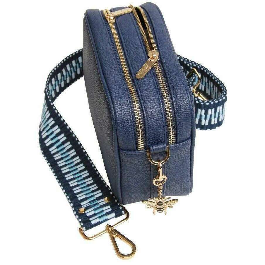 Alice Wheeler London Soho Camera Crossbody Bag - Navy - Image 4
