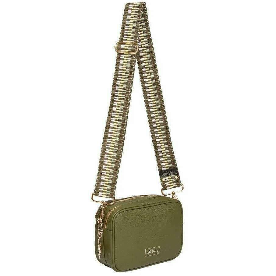 Alice Wheeler London Soho Camera Crossbody Bag - Olive Green - Image 2