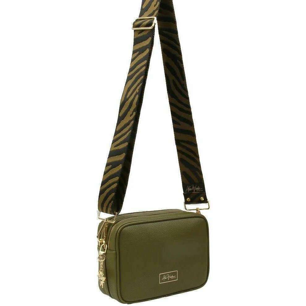 Alice Wheeler London Soho Camera Crossbody Bag - Olive Green - Image 2