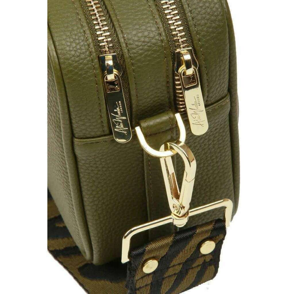 Alice Wheeler London Soho Camera Crossbody Bag - Olive Green - Image 3