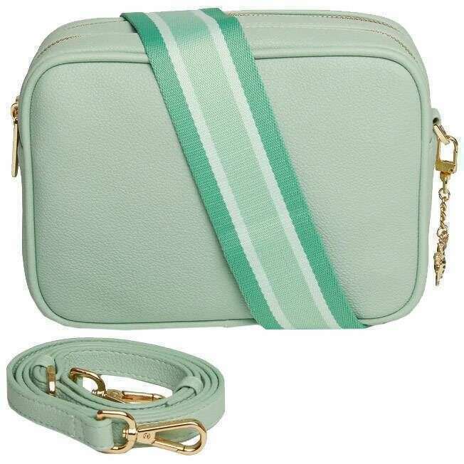 Alice Wheeler London Soho Camera Crossbody Bag - Pastel Mint