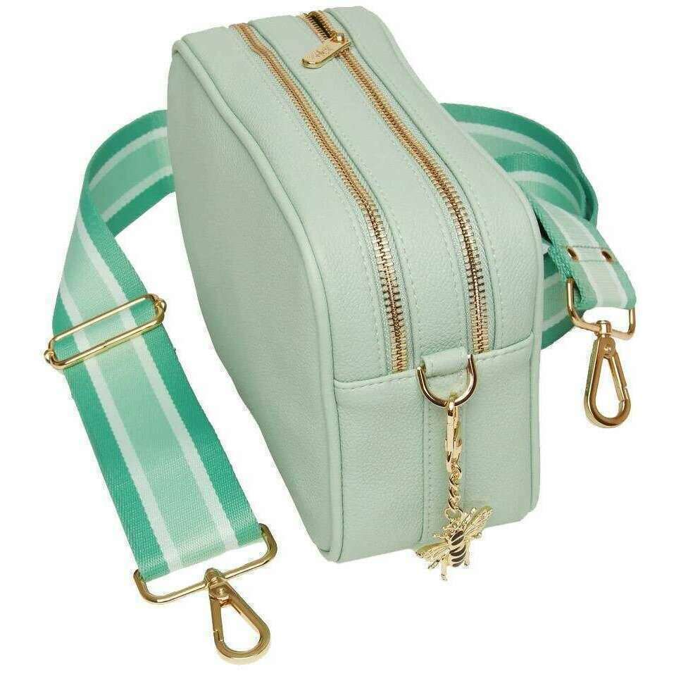 Alice Wheeler London Soho Camera Crossbody Bag - Pastel Mint - Image 4
