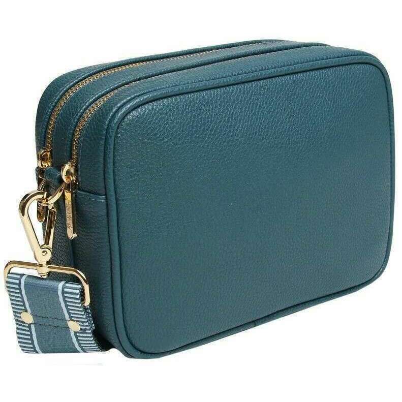 Alice Wheeler London Soho Camera Crossbody Bag - Teal Blue - Image 2