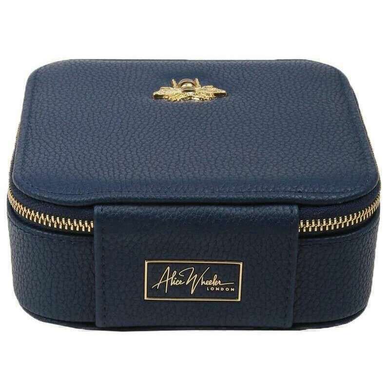 Alice Wheeler London Travel Jewellery Box - Navy - Image 2