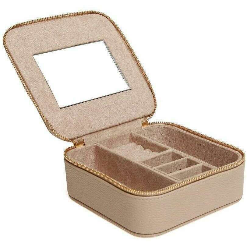 Alice Wheeler London Travel Jewellery Box - Stone Beige - Image 3
