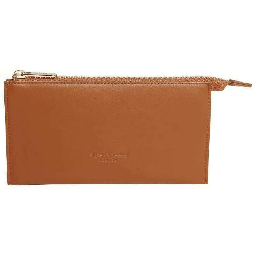 Alice Wheeler London Valencia Double Purse - Tan