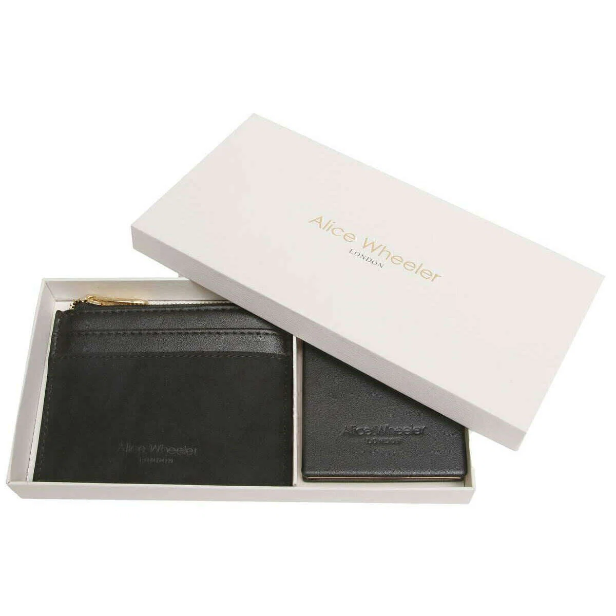 Alice Wheeler London Veronica Coin Purse and Compact Mirror Gift Set - Black - Image 2