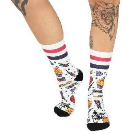 American Socks Cupcake Mid High Socks - White - Image 3
