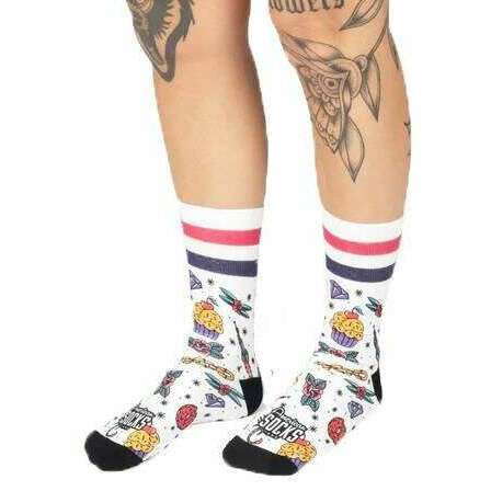 American Socks Cupcake Mid High Socks - White - Image 4