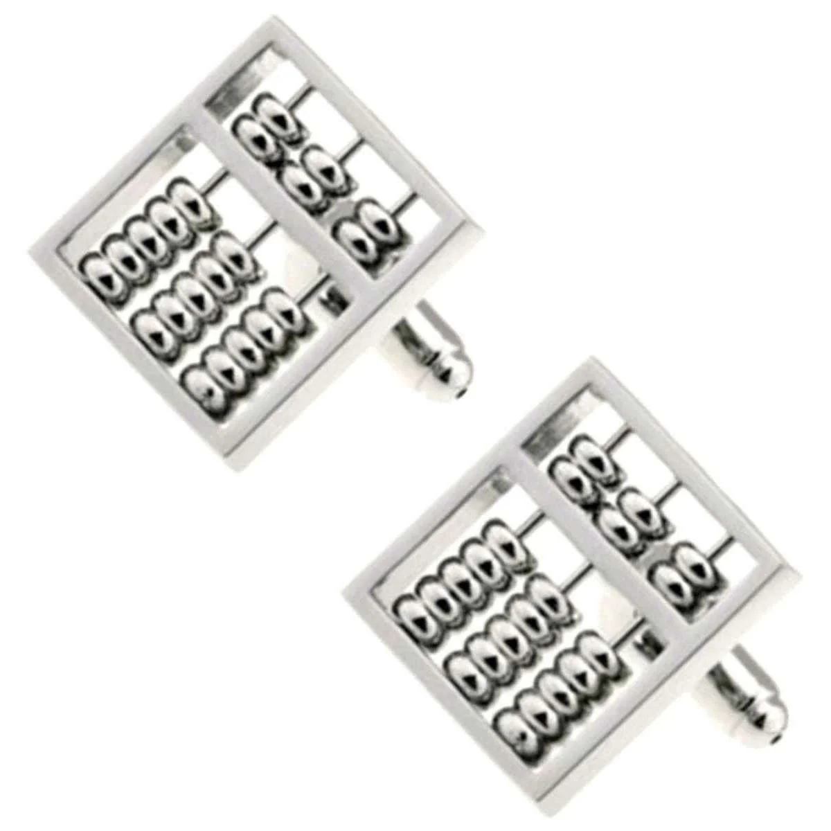Bassin and Brown Abacus Cufflinks - Silver - Image 3
