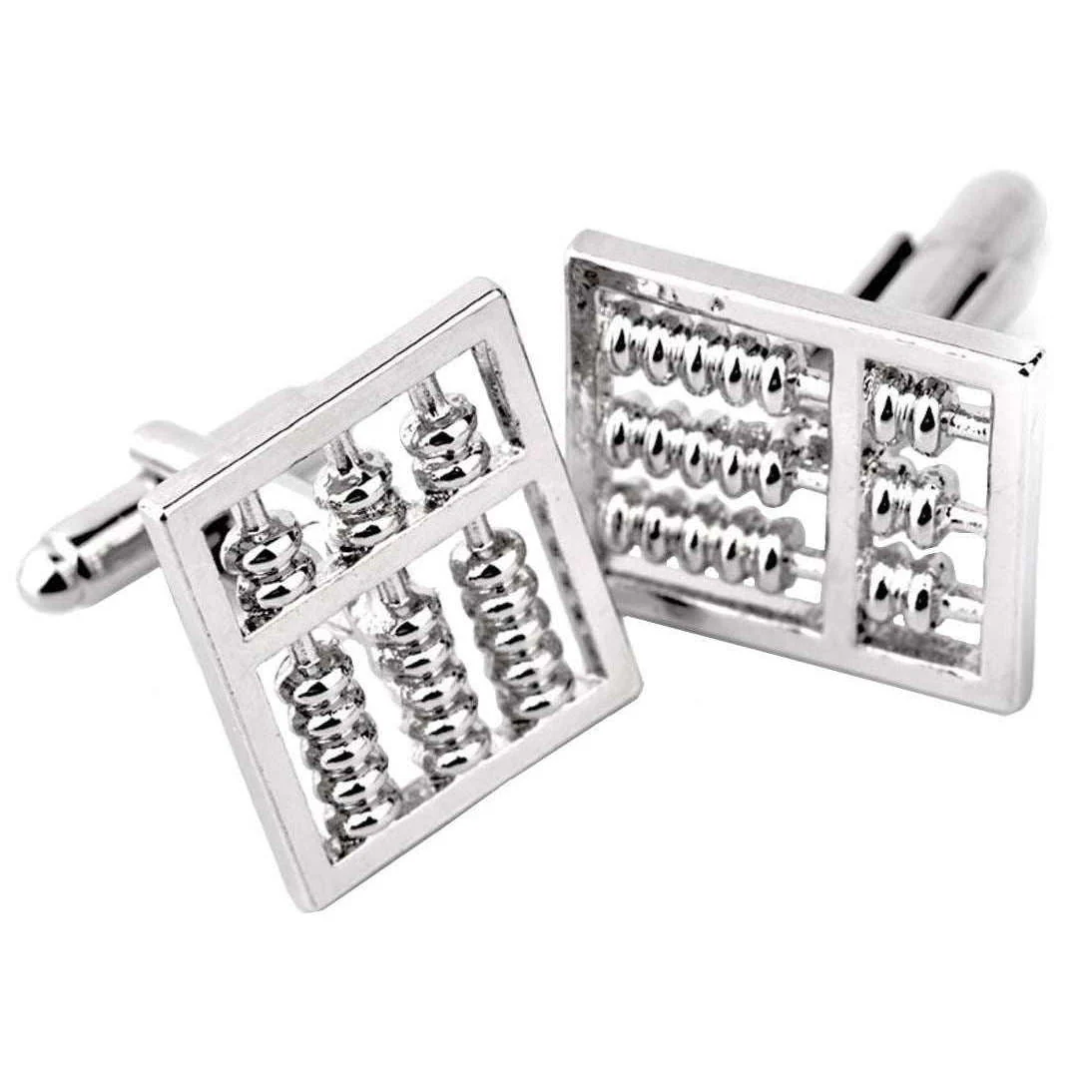 Bassin and Brown Abacus Cufflinks - Silver - Image 5