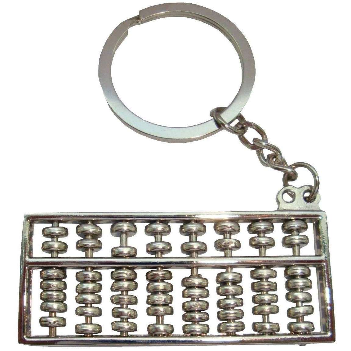 Bassin and Brown Abacus Key Ring - Silver - Image 2
