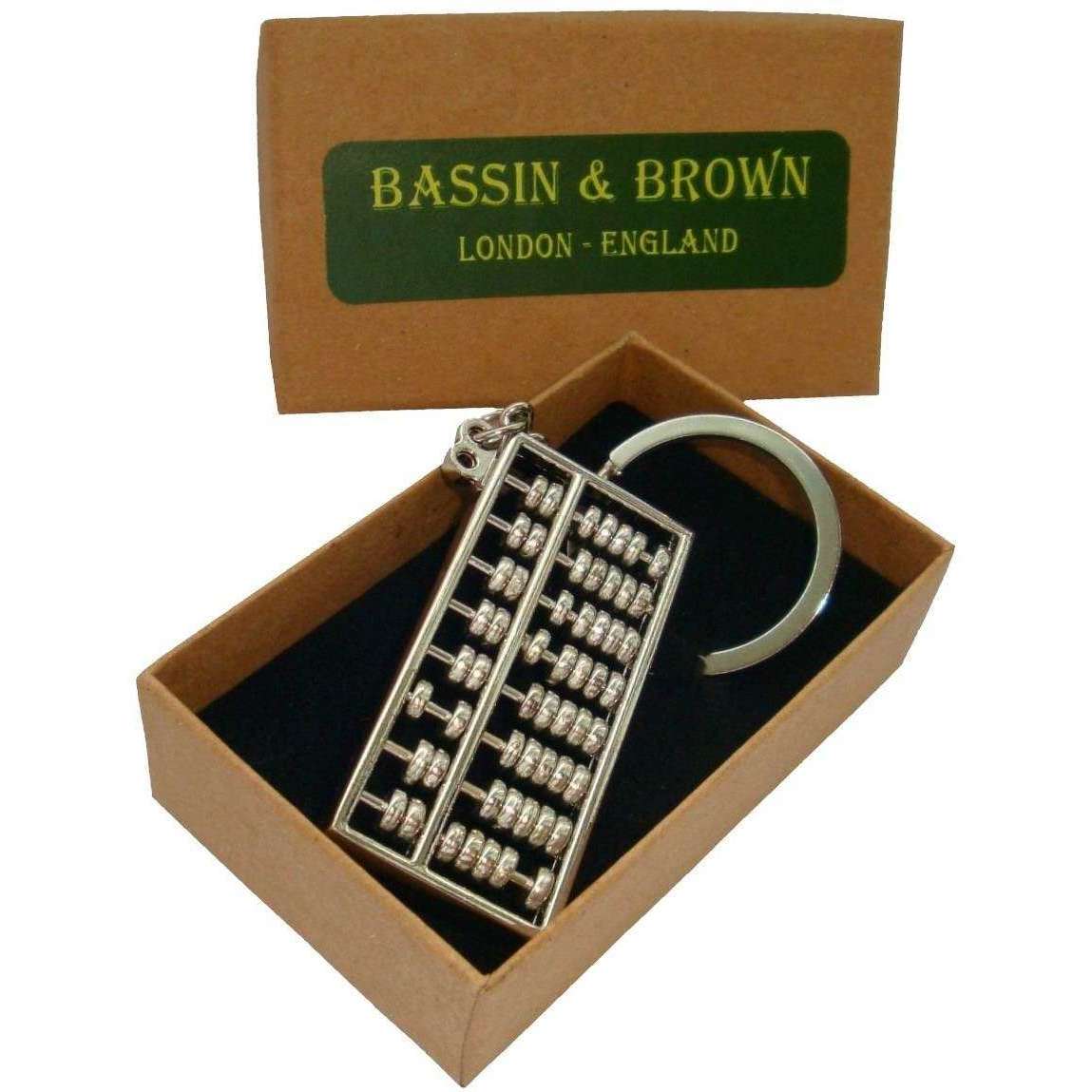 Bassin and Brown Abacus Key Ring - Silver - Image 3