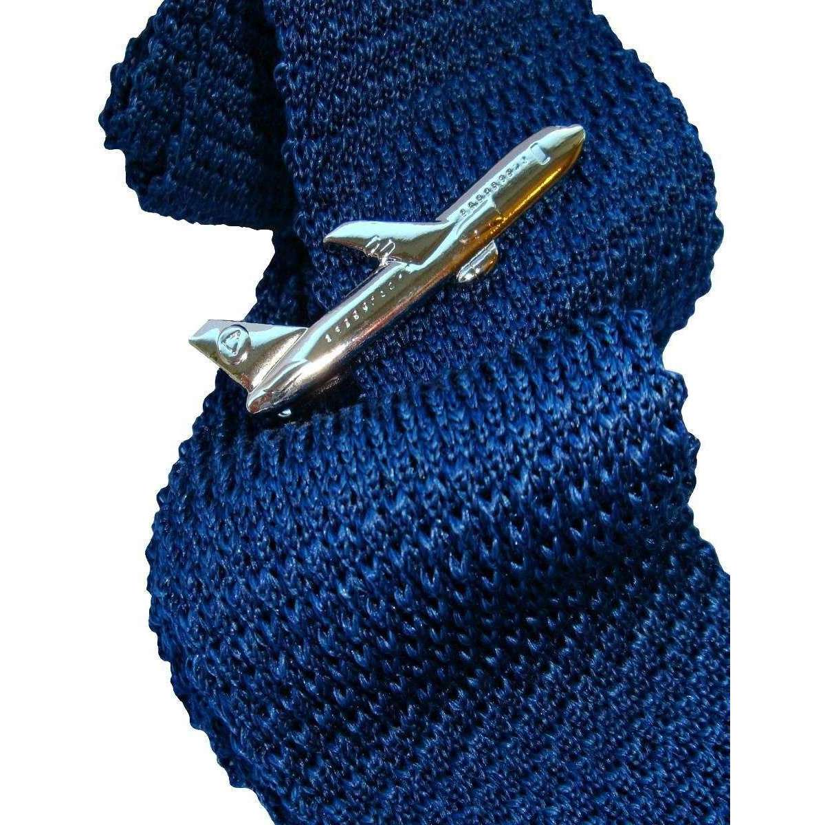 Bassin and Brown Airplane Tie Bar - Silver - Image 3