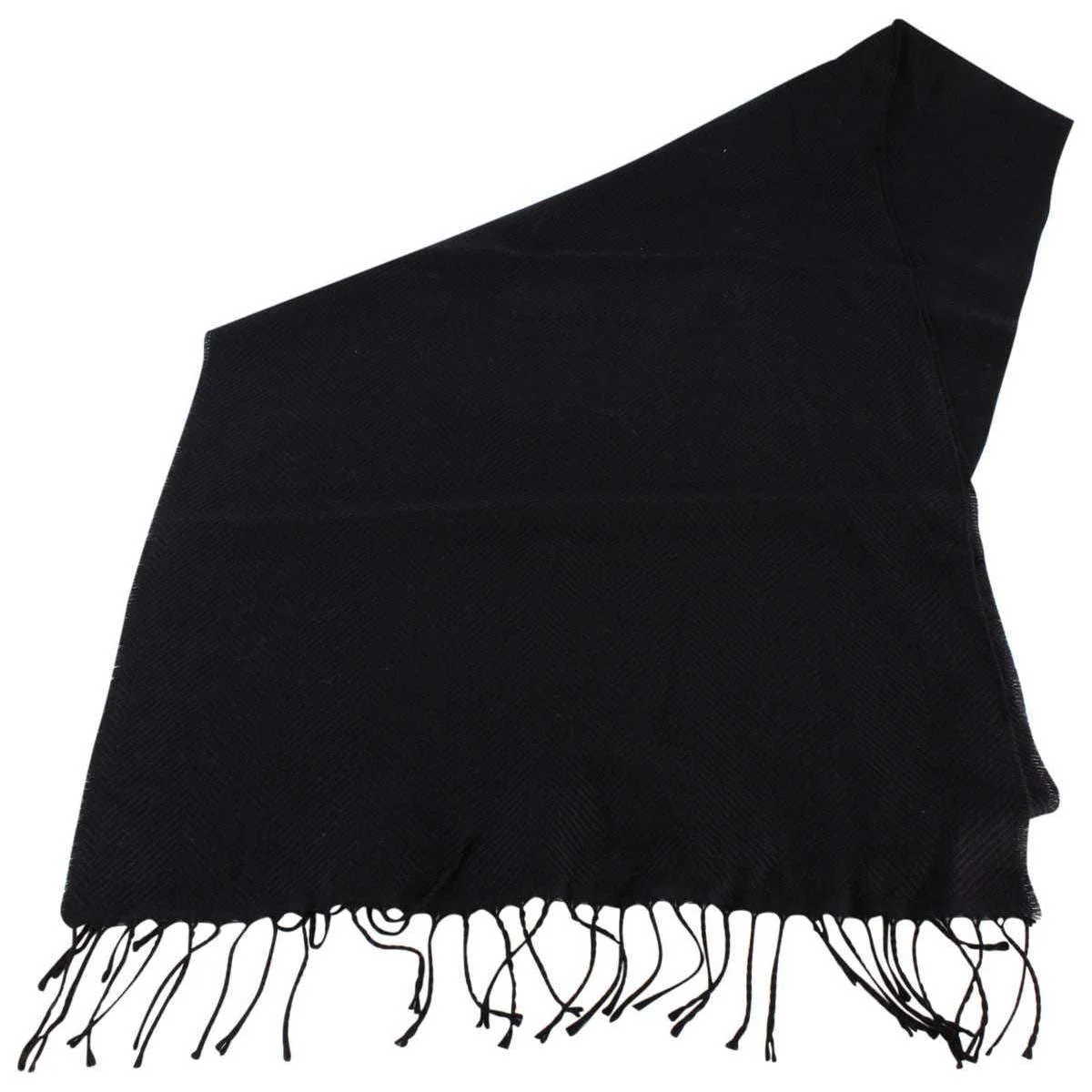 Bassin and Brown Alberto Chevron Wool Scarf - Black