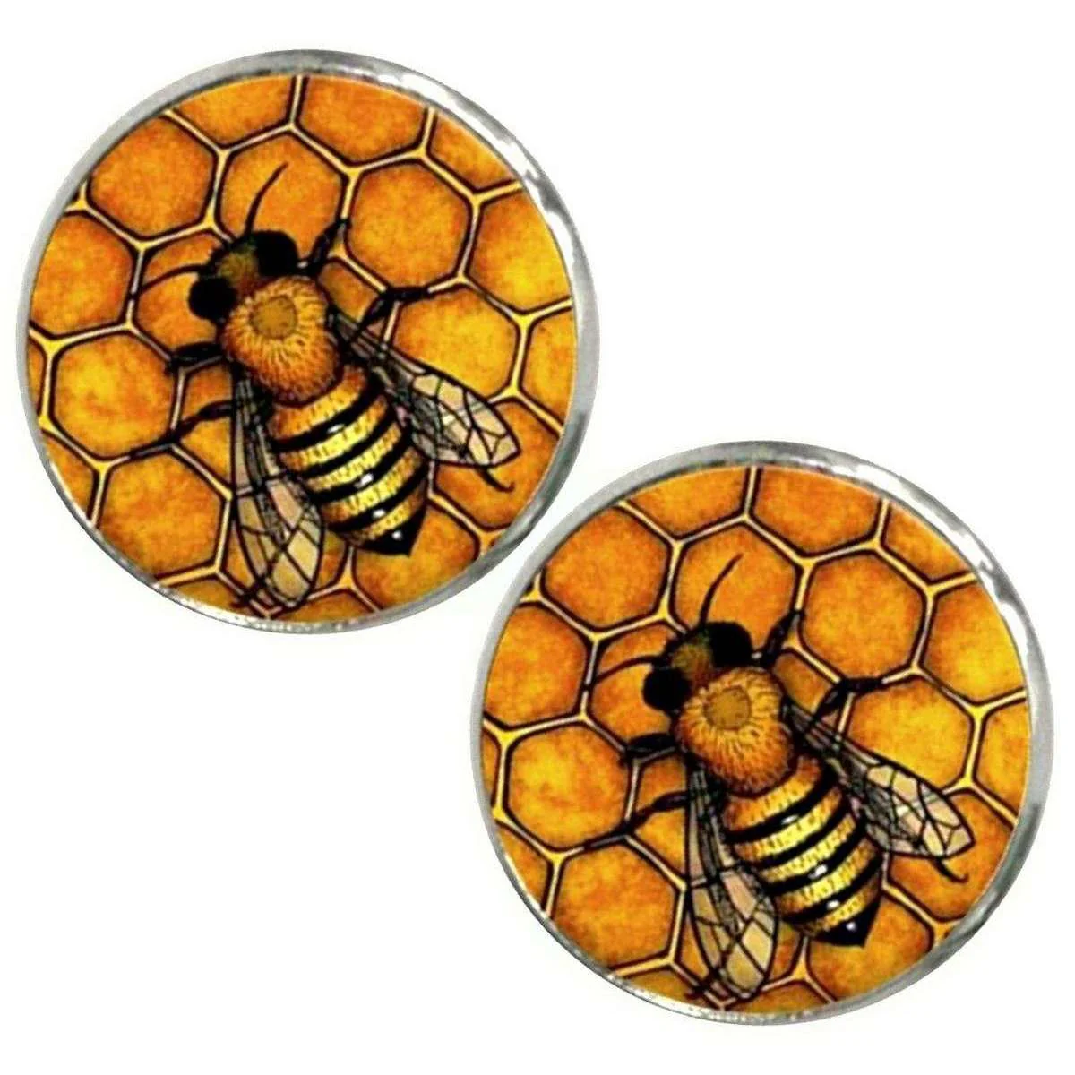 Bassin and Brown Bee Cufflinks - Black/Yellow - Image 3