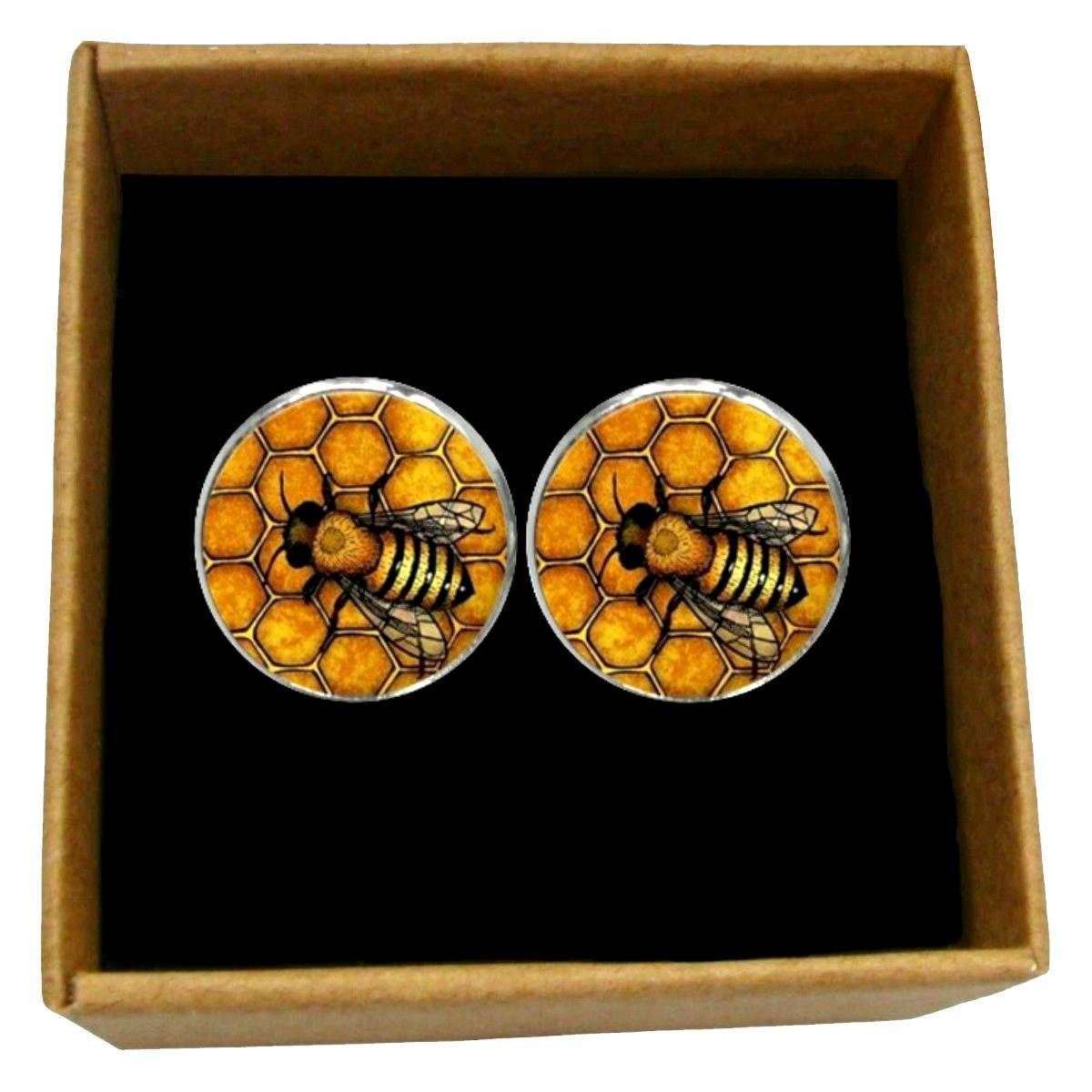 Bassin and Brown Bee Cufflinks - Black/Yellow - Image 4