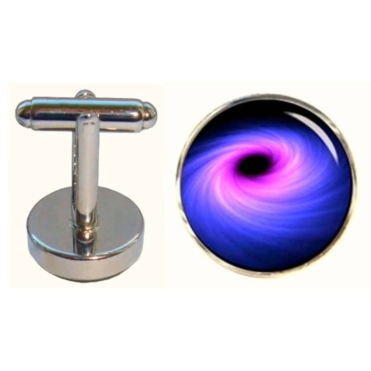Bassin and Brown Black Hole Cufflinks - Navy/Blue/Purple - Image 3
