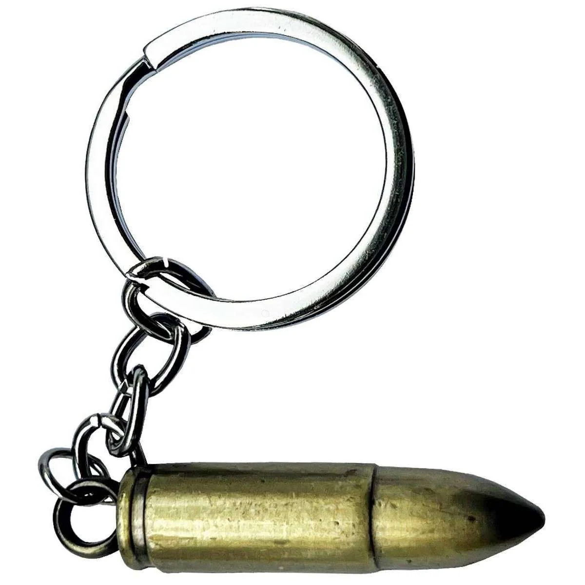 Bassin and Brown Bullet Key Ring - Antique Bronze - Image 2