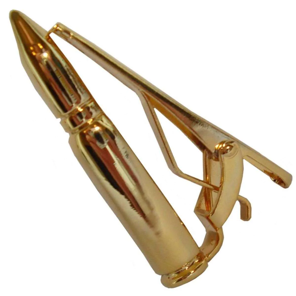 Bassin and Brown Bullet Tie Bar - Gold - Image 3