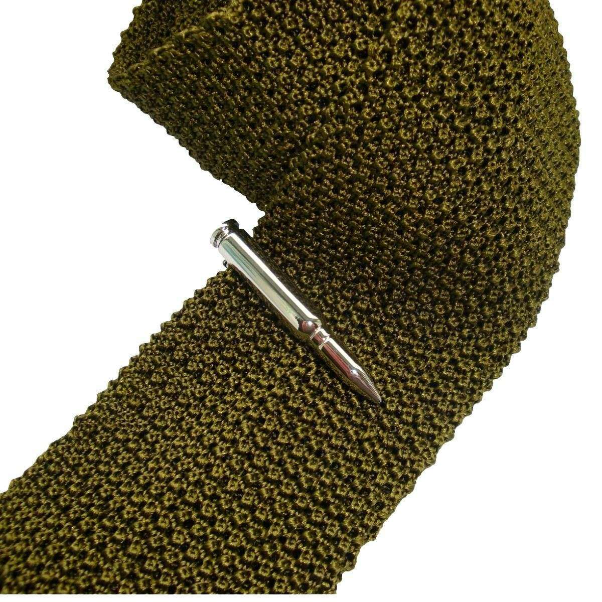 Bassin and Brown Bullet Tie Bar - Silver - Image 4