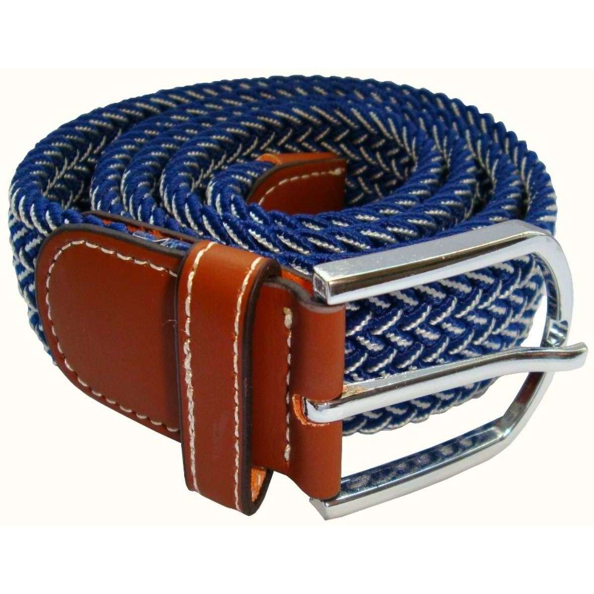 Bassin and Brown Chevron Woven Belt - Blue/White - Image 2